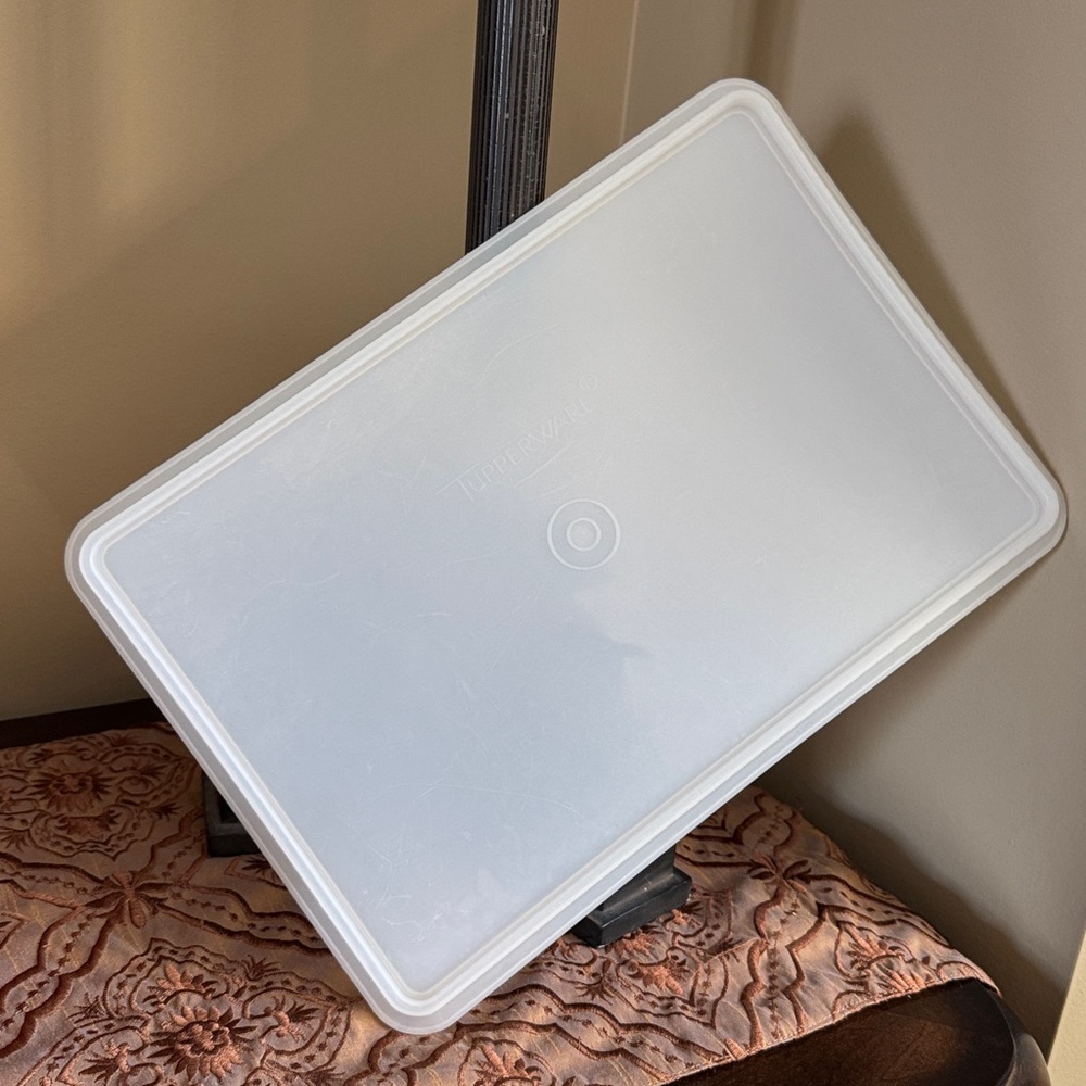 Tupperware Orange and White Compartment Rectangle Storage Container - Picture 5 of 13